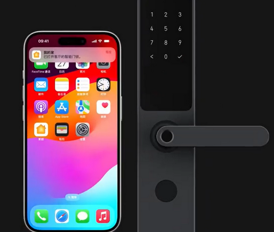 龙岗iPhone维修站分享在iPhone上使用家庭钥匙开启智能门锁 