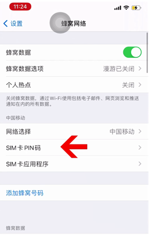 龙岗苹果14维修网分享如何给iPhone14的SIM卡设置密码 