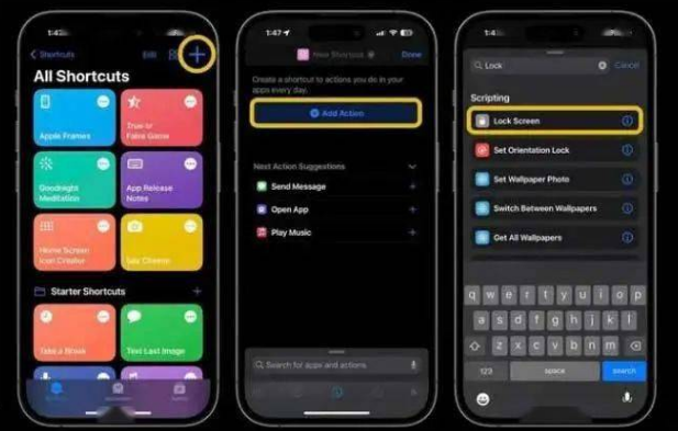 龙岗苹果14锁屏维修店分享iPhone14升级iOS16.4后如何创建锁屏快捷方式 